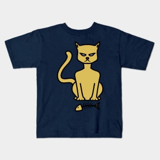 Golden Innocent Cat Kids T-Shirt